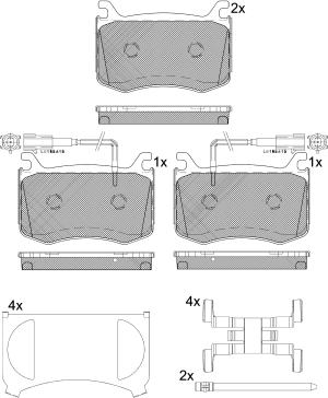 DEEVO BP88200 - Kit de plaquettes de frein, frein à disque cwaw.fr