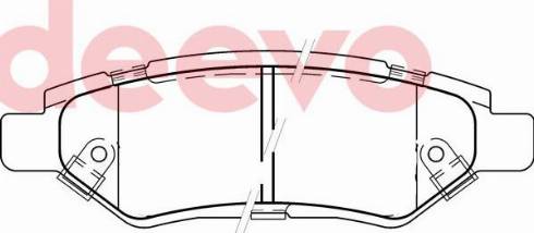 DEEVO BP83700 - Kit de plaquettes de frein, frein à disque cwaw.fr