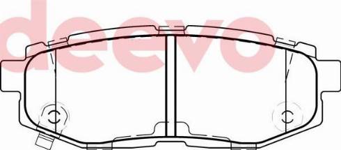 DEEVO BP82820 - Kit de plaquettes de frein, frein à disque cwaw.fr