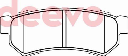 DEEVO BP82240 - Kit de plaquettes de frein, frein à disque cwaw.fr