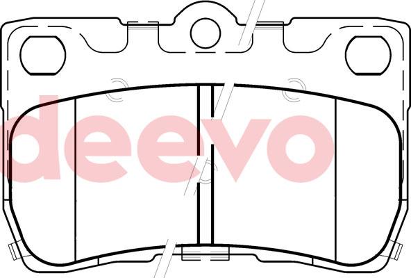 DEEVO BP82280 - Kit de plaquettes de frein, frein à disque cwaw.fr