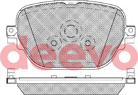DEEVO BP87440 - Kit de plaquettes de frein, frein à disque cwaw.fr