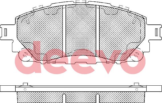 DEEVO BP87540 - Kit de plaquettes de frein, frein à disque cwaw.fr