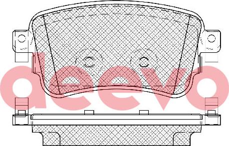 DEEVO BP87560 - Kit de plaquettes de frein, frein à disque cwaw.fr