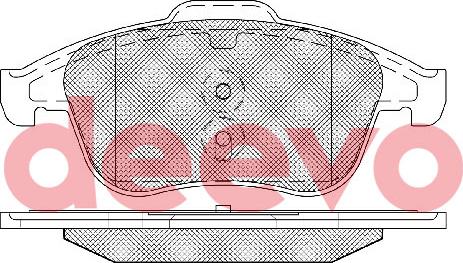 DEEVO BP87520 - Kit de plaquettes de frein, frein à disque cwaw.fr