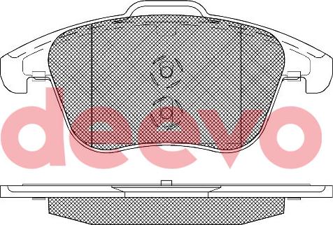 DEEVO BP87640 - Kit de plaquettes de frein, frein à disque cwaw.fr