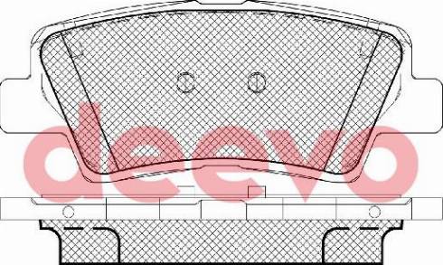 DEEVO BP87660 - Kit de plaquettes de frein, frein à disque cwaw.fr