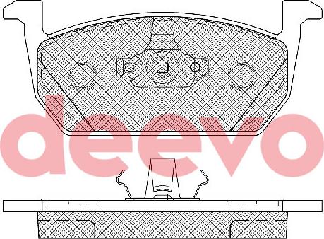 DEEVO BP87140 - Kit de plaquettes de frein, frein à disque cwaw.fr