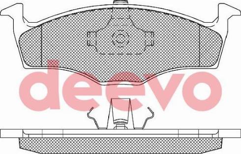 DEEVO BP87180 - Kit de plaquettes de frein, frein à disque cwaw.fr