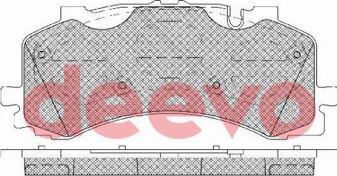 DEEVO BP87340 - Kit de plaquettes de frein, frein à disque cwaw.fr