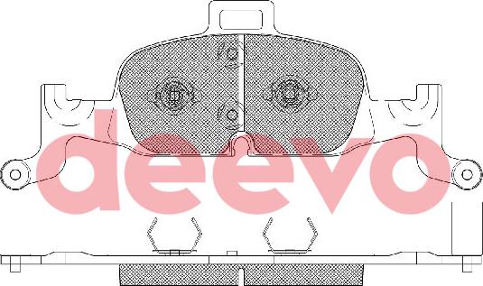 DEEVO BP87300 - Kit de plaquettes de frein, frein à disque cwaw.fr