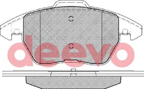 DEEVO BP87260 - Kit de plaquettes de frein, frein à disque cwaw.fr