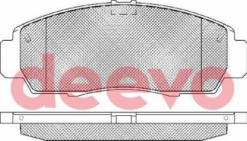 DEEVO BP87220 - Kit de plaquettes de frein, frein à disque cwaw.fr