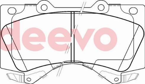 DEEVO BP79560 - Kit de plaquettes de frein, frein à disque cwaw.fr