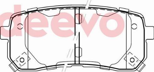 DEEVO BP79300 - Kit de plaquettes de frein, frein à disque cwaw.fr