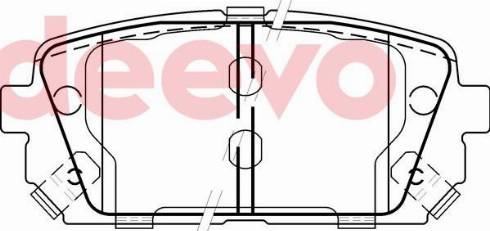 DEEVO BP79240 - Kit de plaquettes de frein, frein à disque cwaw.fr