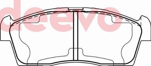 DEEVO BP79260 - Kit de plaquettes de frein, frein à disque cwaw.fr