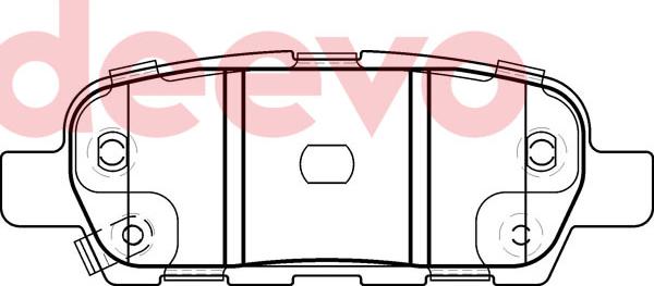 DEEVO BP79280 - Kit de plaquettes de frein, frein à disque cwaw.fr