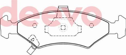 DEEVO BP74960 - Kit de plaquettes de frein, frein à disque cwaw.fr