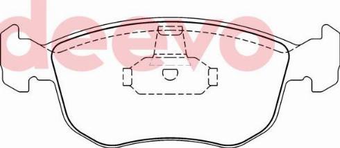 DEEVO BP74500 - Kit de plaquettes de frein, frein à disque cwaw.fr