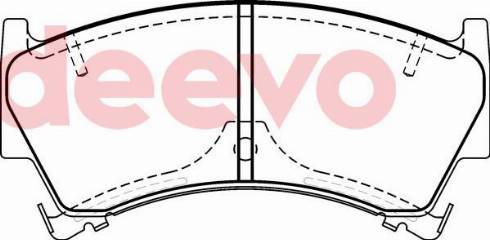 DEEVO BP74520 - Kit de plaquettes de frein, frein à disque cwaw.fr