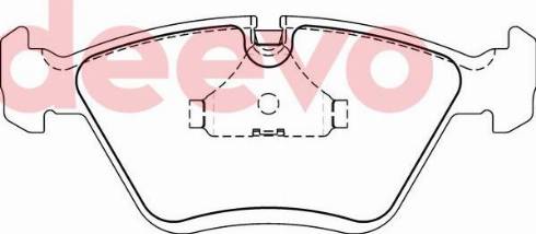 DEEVO BP74060 - Kit de plaquettes de frein, frein à disque cwaw.fr