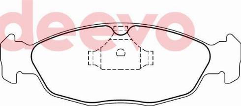 DEEVO BP74080 - Kit de plaquettes de frein, frein à disque cwaw.fr