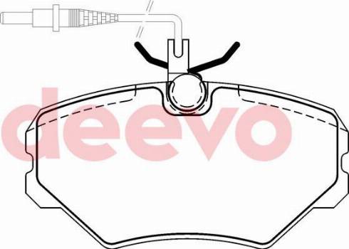 DEEVO BP74020 - Kit de plaquettes de frein, frein à disque cwaw.fr