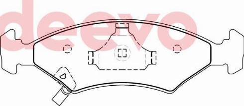 DEEVO BP74700 - Kit de plaquettes de frein, frein à disque cwaw.fr