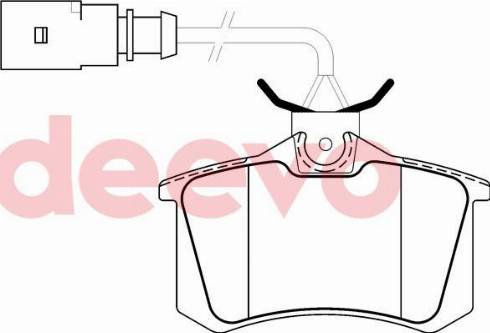 DEEVO BP75900 - Kit de plaquettes de frein, frein à disque cwaw.fr