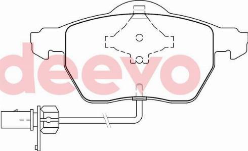 DEEVO BP75500 - Kit de plaquettes de frein, frein à disque cwaw.fr