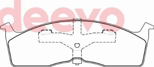 DEEVO BP75820 - Kit de plaquettes de frein, frein à disque cwaw.fr