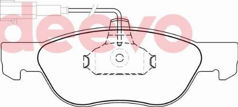 DEEVO BP75220 - Kit de plaquettes de frein, frein à disque cwaw.fr