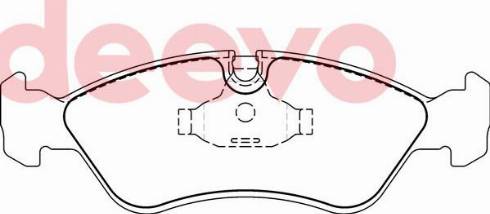 DEEVO BP75720 - Kit de plaquettes de frein, frein à disque cwaw.fr