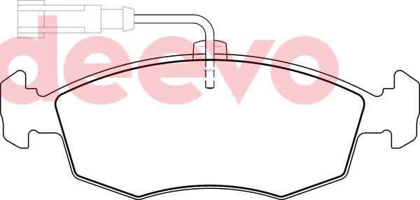 DEEVO BP76460 - Kit de plaquettes de frein, frein à disque cwaw.fr