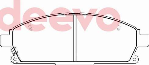 DEEVO BP76480 - Kit de plaquettes de frein, frein à disque cwaw.fr