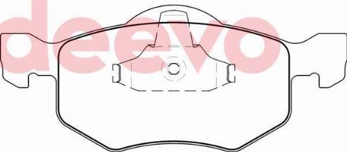 DEEVO BP76560 - Kit de plaquettes de frein, frein à disque cwaw.fr