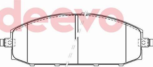 DEEVO BP76300 - Kit de plaquettes de frein, frein à disque cwaw.fr