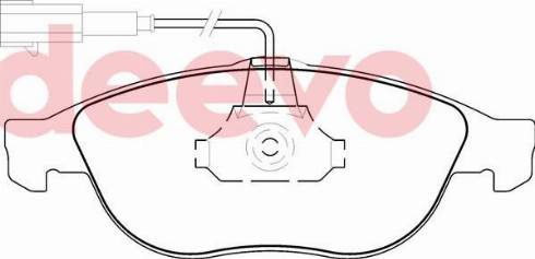 DEEVO BP76260 - Kit de plaquettes de frein, frein à disque cwaw.fr