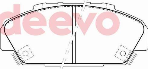 DEEVO BP76760 - Kit de plaquettes de frein, frein à disque cwaw.fr