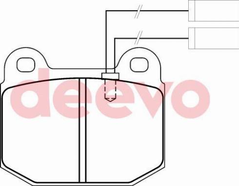 DEEVO BP70560 - Kit de plaquettes de frein, frein à disque cwaw.fr