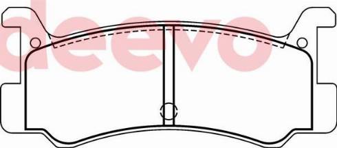 DEEVO BP70500 - Kit de plaquettes de frein, frein à disque cwaw.fr