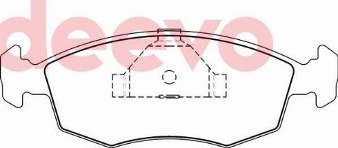 DEEVO BP70000 - Kit de plaquettes de frein, frein à disque cwaw.fr