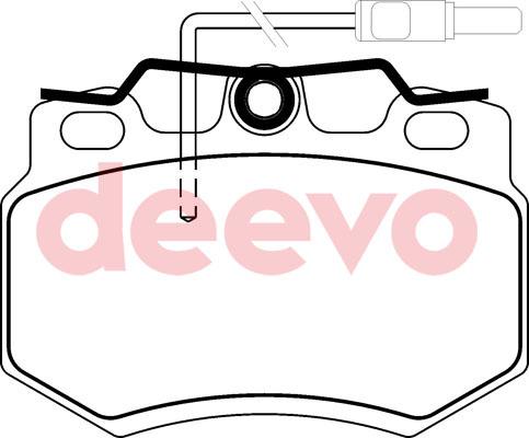 DEEVO BP70100 - Kit de plaquettes de frein, frein à disque cwaw.fr