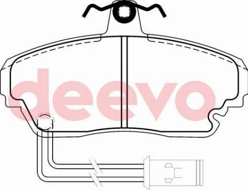 DEEVO BP70860 - Kit de plaquettes de frein, frein à disque cwaw.fr