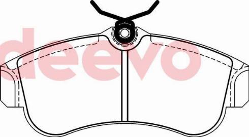 DEEVO BP71920 - Kit de plaquettes de frein, frein à disque cwaw.fr