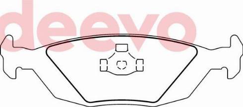 DEEVO BP71620 - Kit de plaquettes de frein, frein à disque cwaw.fr