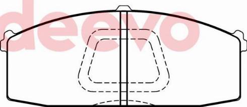 DEEVO BP71820 - Kit de plaquettes de frein, frein à disque cwaw.fr