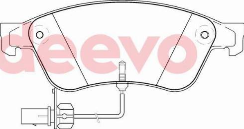 DEEVO BP78400 - Kit de plaquettes de frein, frein à disque cwaw.fr