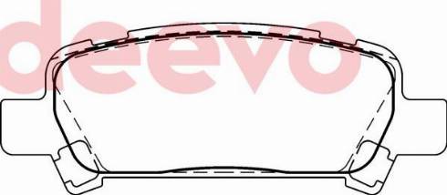 DEEVO BP78560 - Kit de plaquettes de frein, frein à disque cwaw.fr